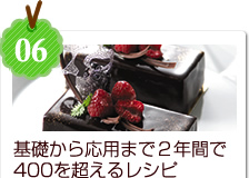 基礎から応用まで２年間で400を超えるレシピ